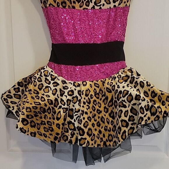 š
ŗCURTAIN CALL COSTUMES HOTĀ PINK AND LEOPARDāTULLEāDANCEāCOSTUME,āSIZEā8-10 - Picture 8 of 10